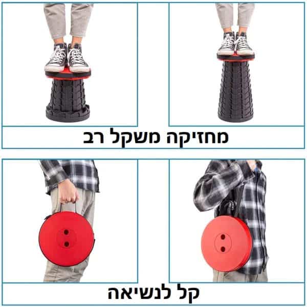 כיסא טלסקופי חזק ויציב