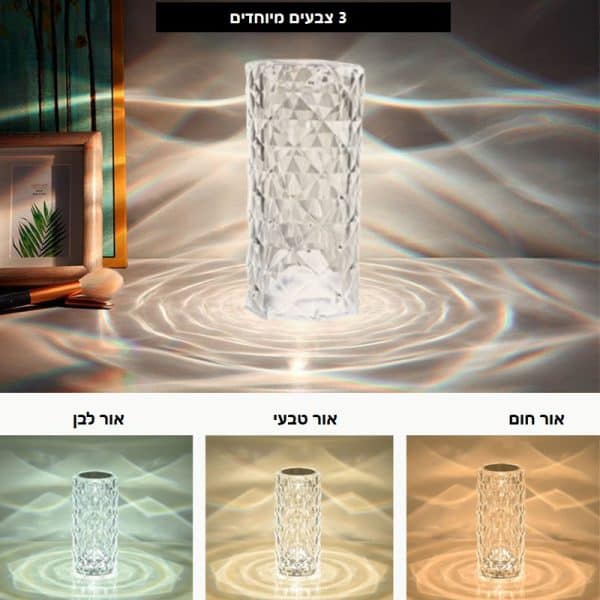 מנורת גביש צבעונית