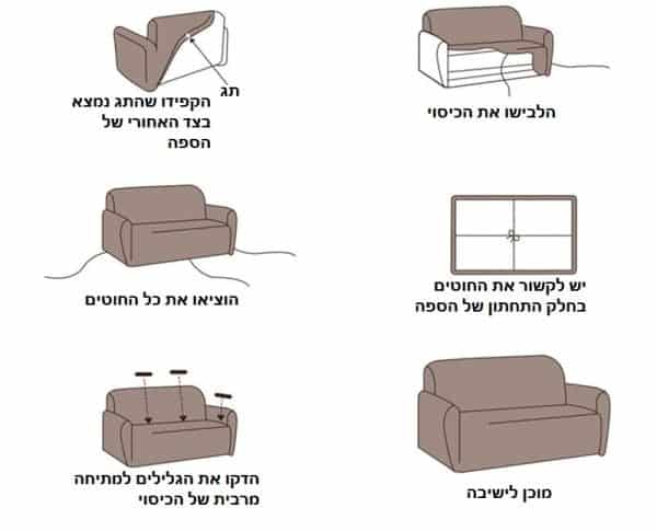 אופן ההתקנה של כיסוי לסלון פינתי