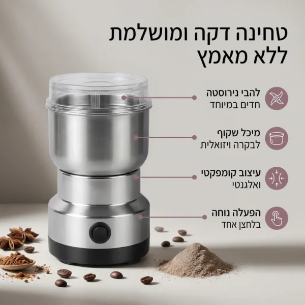 ⁦מטחנת תבלינים לטעם מושלם ברגע⁩ – תמונה ⁦4⁩