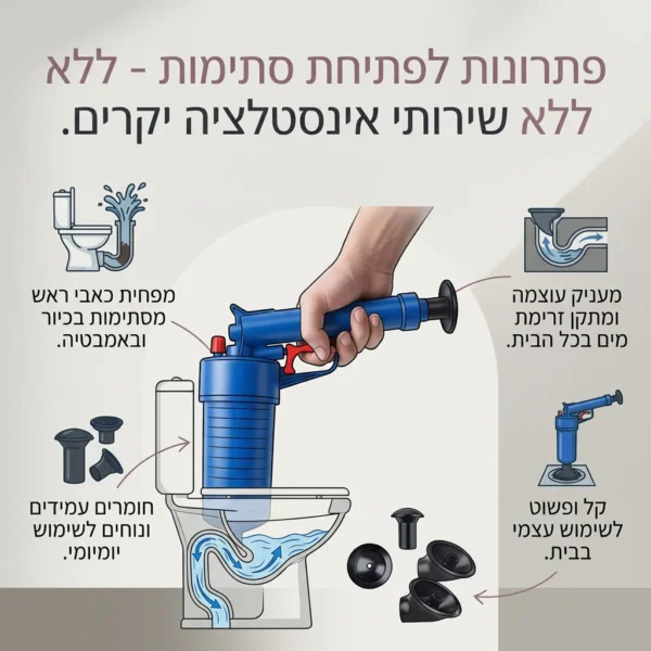 ⁦פותח סתימות מקצועי לבית⁩ – תמונה ⁦3⁩