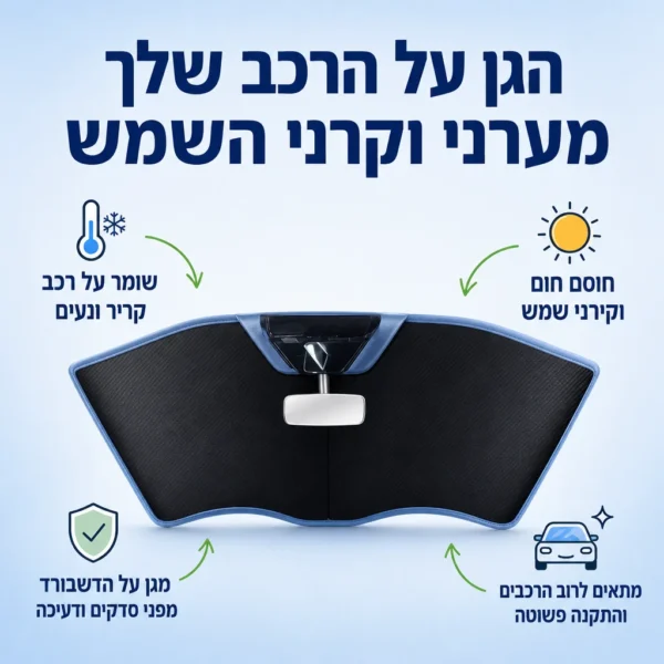 ⁦מגן שמש נשלף: נכנסים לרכב קריר⁩ – תמונה ⁦2⁩