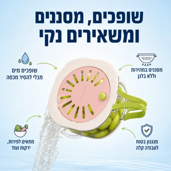 ⁦קערת הפלא לשטיפה וסינון קל⁩ – תמונה ⁦4⁩