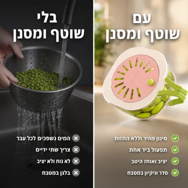 ⁦קערת הפלא לשטיפה וסינון קל⁩ – תמונה ⁦6⁩