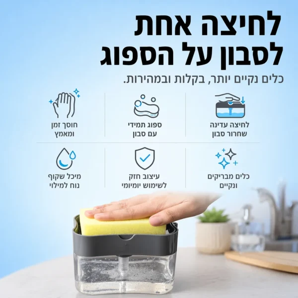 ⁦הדיספנסר החכם לכיור מסודר⁩ – תמונה ⁦4⁩